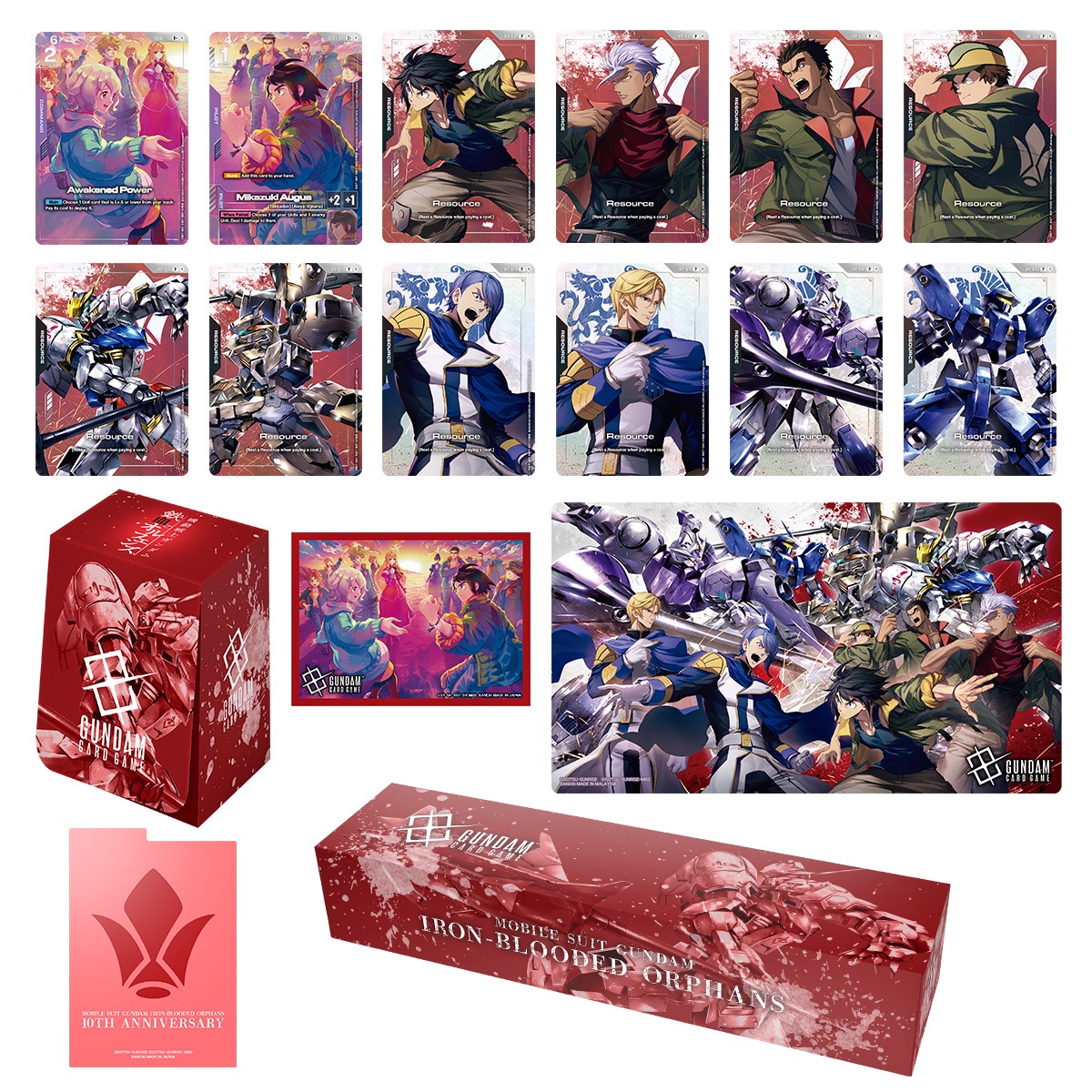 Boite de Set d'Accessoires Premium Gundam Card Game - PB02 : Mobile Suit Gundam Iron-Blooded Orphans