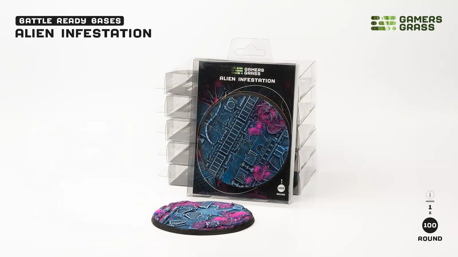 Boite de Gamers Grass : Alien Infestation Bases - Round 100mm