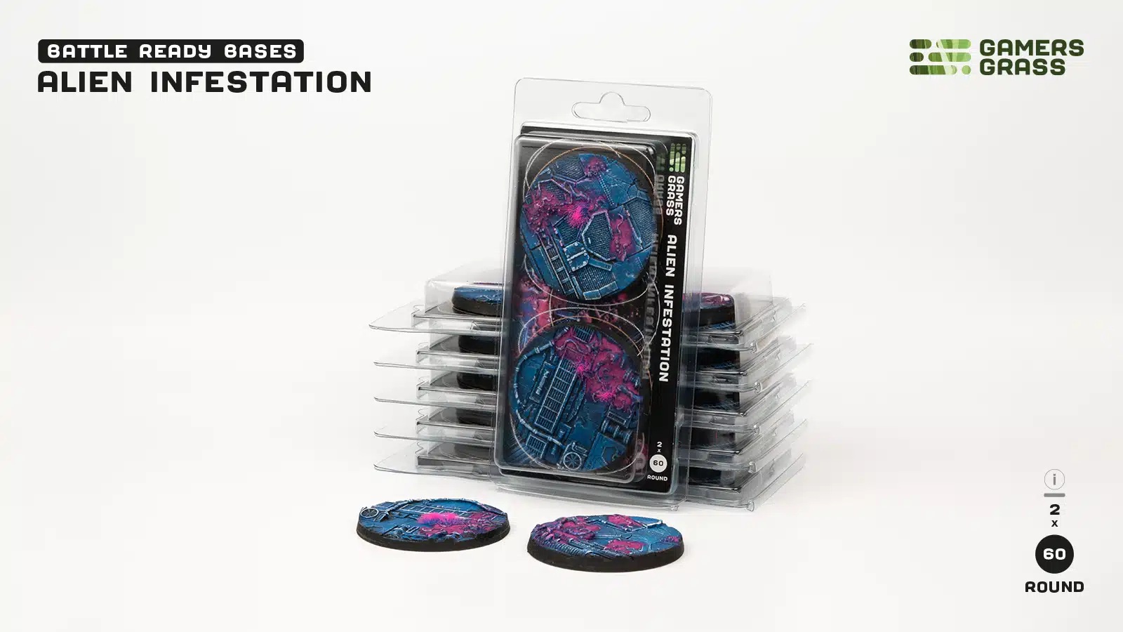 Boite de Gamers Grass : Alien Infestation Bases - Round 60mm