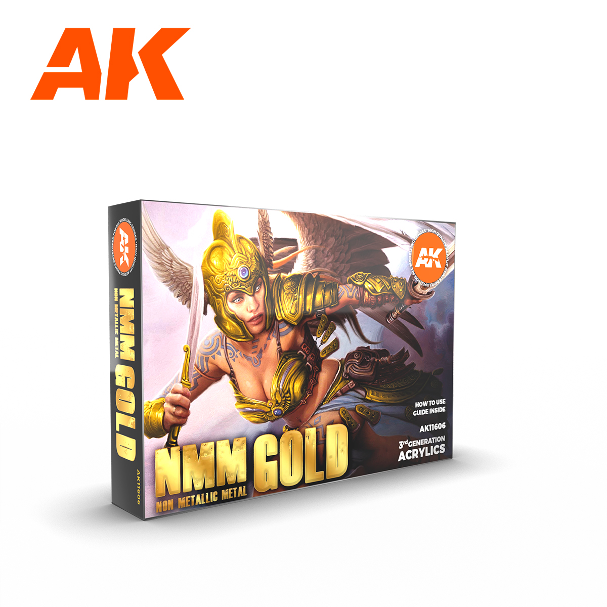 Boite de AK Interactive : Non Metallic Metal - Gold