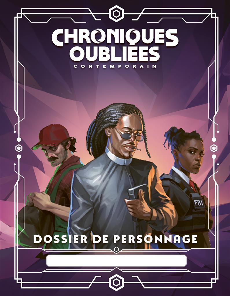 Boite de Chroniques Oubliées Contemporain 2 - Dossier de personnage