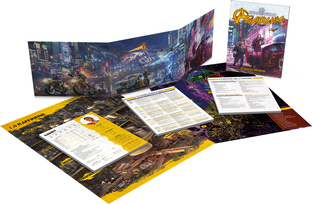 Boite de Shadowrun Anarchy V2 - Écran de MJ
