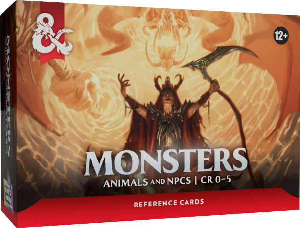 Boite de Dungeons & Dragons - Trove Reference Cards - Monsters: Animals and NPCs