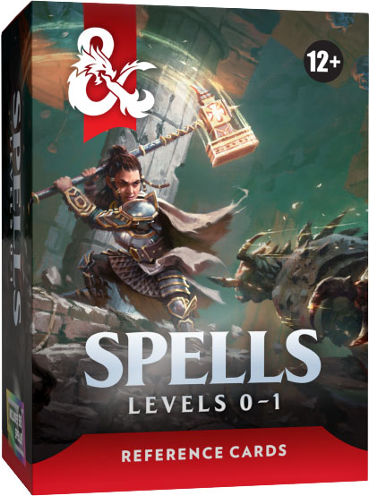 Boite de Dungeons & Dragons - Trove Reference Cards - Spells: Levels 0-1