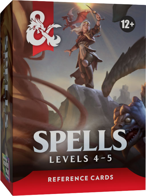 Boite de Dungeons & Dragons - Trove Reference Cards - Spells: Levels 4-5