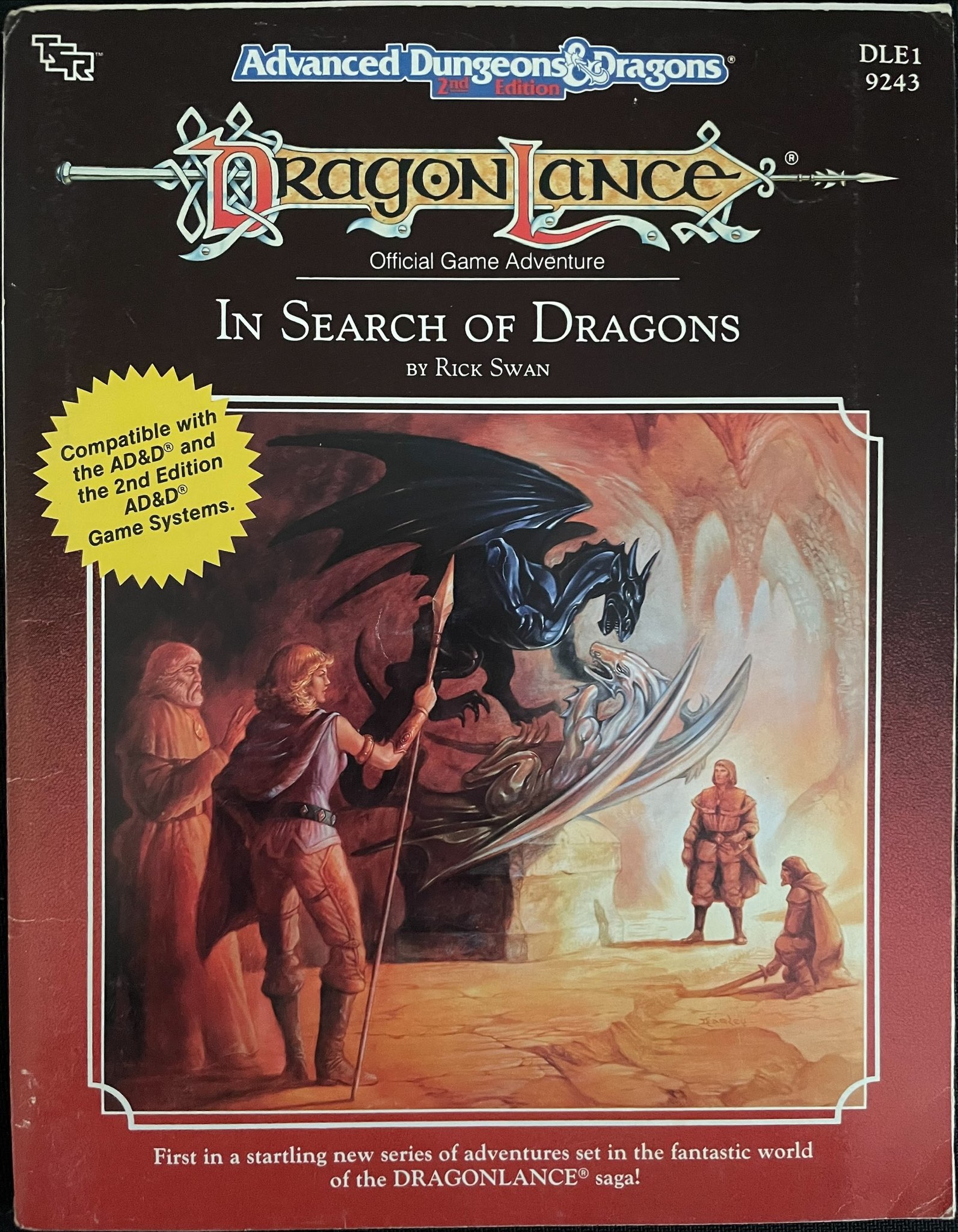 Boite de AD&D DLE1 : DragonLance - In Search of Dragons 9243 (Occasion - Voir photos)