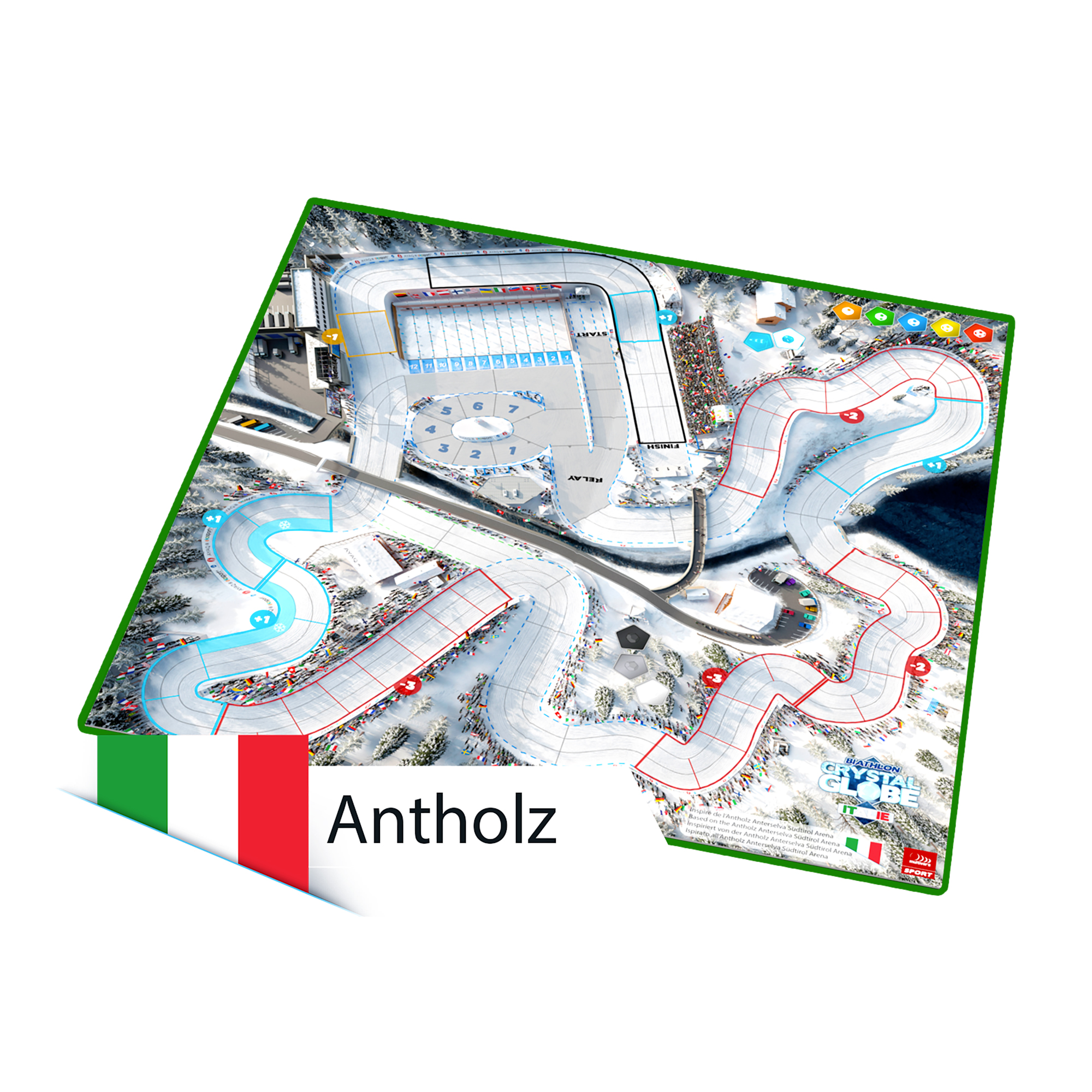 Boite de Biathlon Crystal Globe Double-pistes 3D Antholz