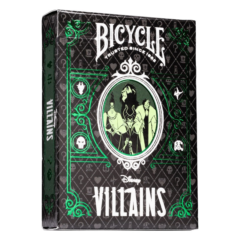 Boite de Jeu de 54 cartes - Bicycle - Ultimates : Disney Villains (Vert)