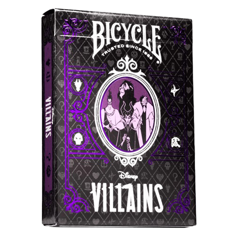Boite de Jeu de 54 cartes - Bicycle - Ultimates : Disney Villains (Violet)