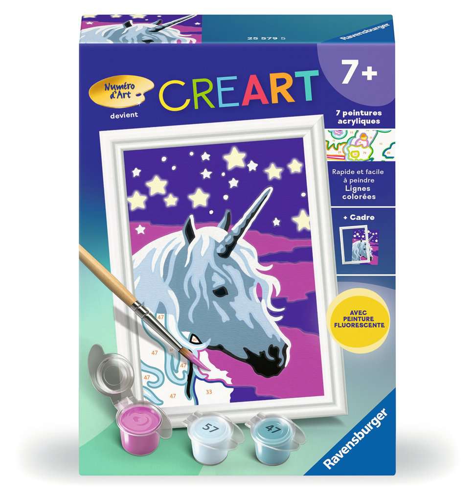 Boite de CreArt Kids - Licorne scintillante - 8 x 12 cm