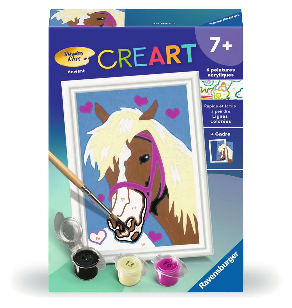 Boite de CreArt Kids - Cheval cœur - 8 x 12 cm