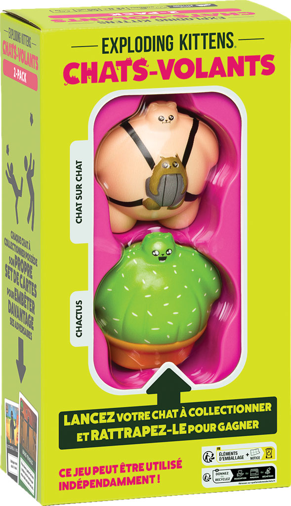 Boite de Exploding Kittens - Chats-volants - Pack de 2 - #2 : Chat sur chat et Chactus