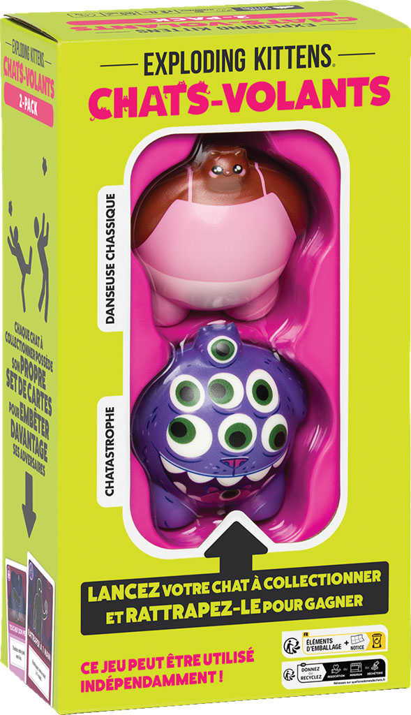 Boite de Exploding Kittens - Chats-volants - Pack de 2 - #3 : Danseuse Chassique et Chatastrophe