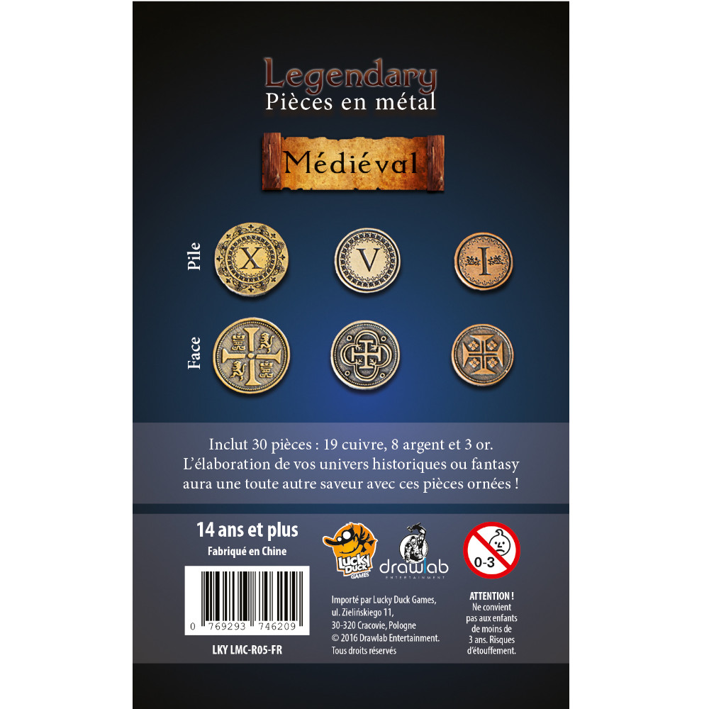 Boite de Legendary Metal Coins - Set Médiéval