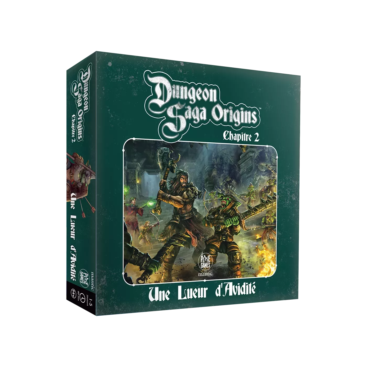 Boite de Dungeon Saga Origins: Une Lueur d'Avidité