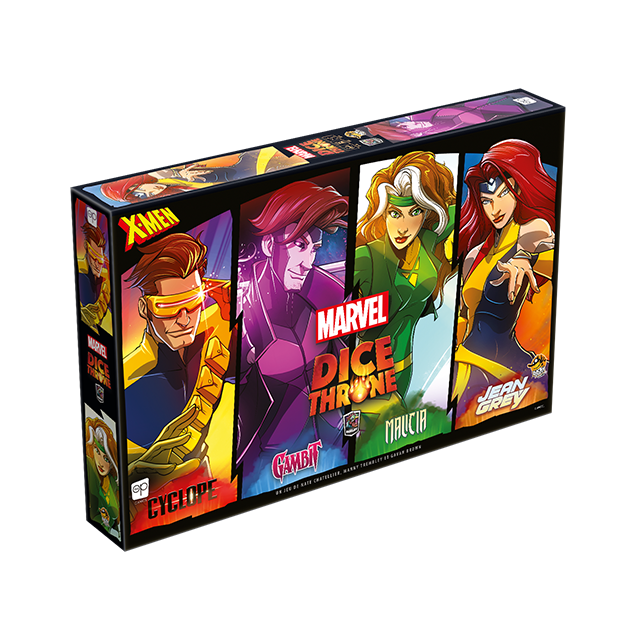 Boite de Dice Throne Marvel - Cyclope, Gambit, Malicia, Jean Grey