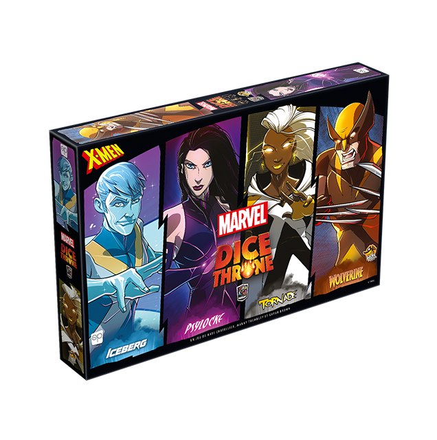 Boite de Dice Throne Marvel - Iceberg, Psylocke, Tornade, Wolverine
