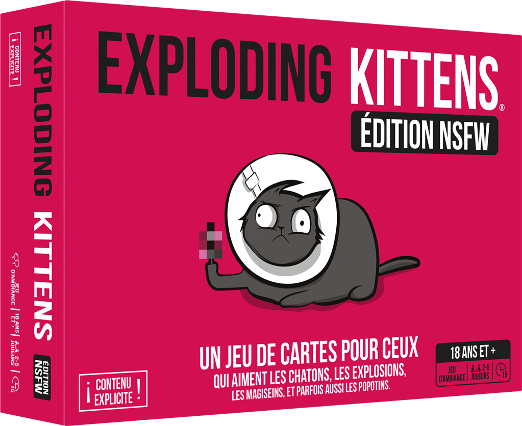 Boite de Exploding Kittens - Édition NSFW Rose