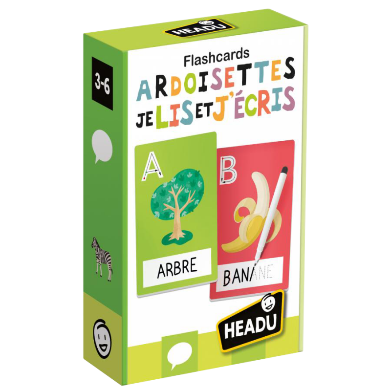 Boite de Flashcards Ardoisettes - Je lis et j'écris