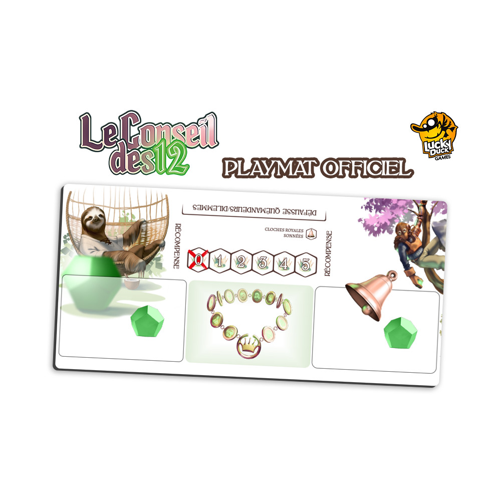 Boite de Le Conseil des 12 : Tapis de Jeu