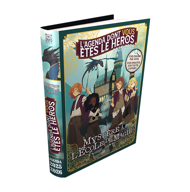 Boite de L'Agenda dont vous êtes le Héros 2025/26 - Mystère à l'école de Magie