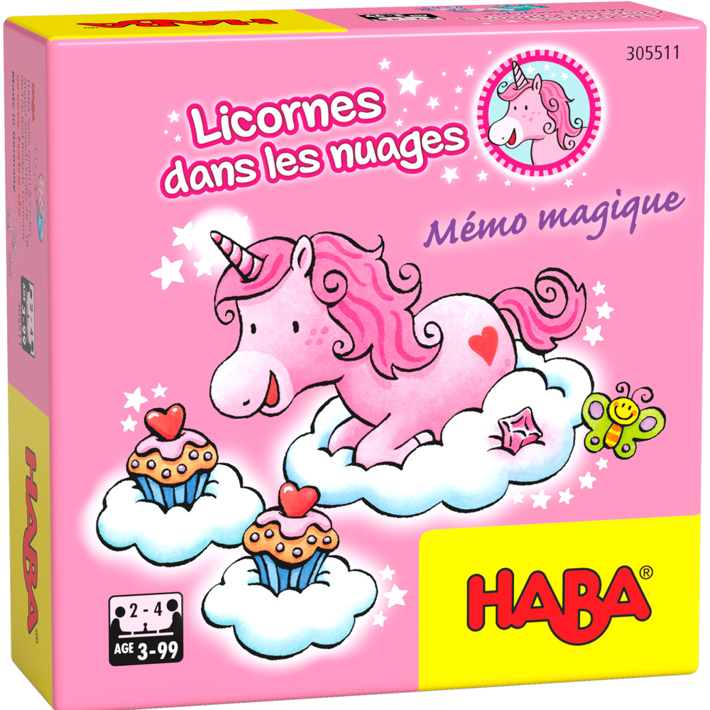 Boite de Licornes dans les nuages - Mémo magique