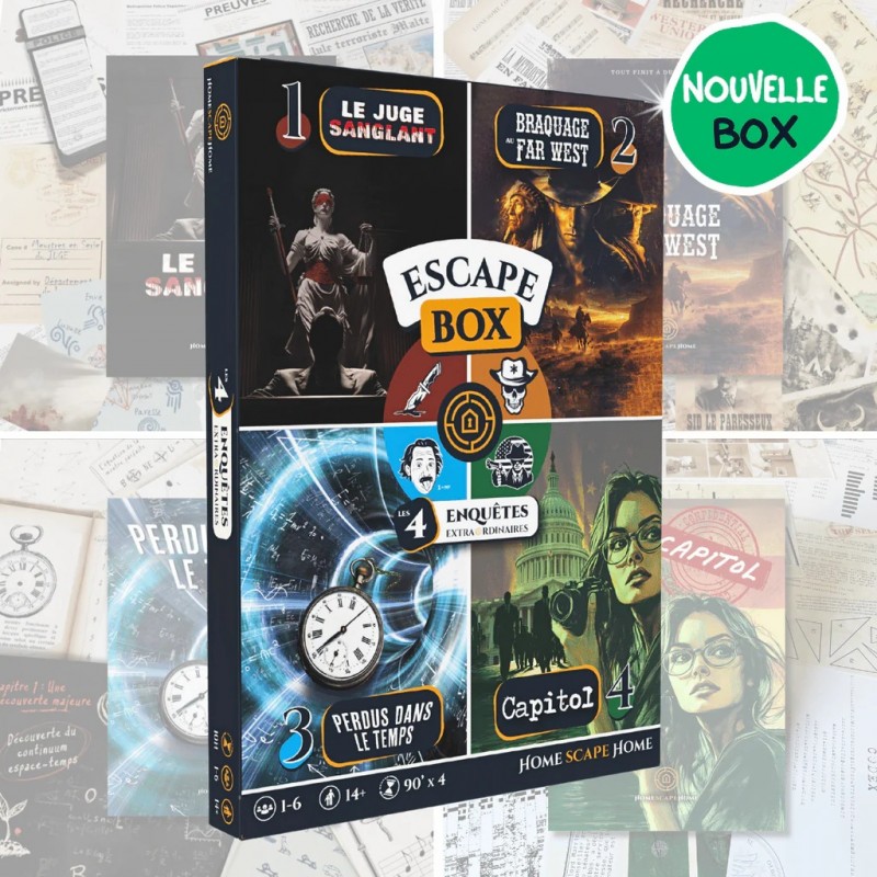 Boite de Pack Escape Box - Les Enquêtes Extraordinaires