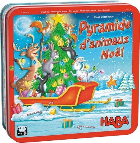 Boite de Pyramide d'animaux de Noël