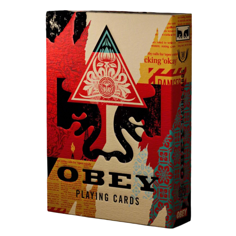 Boite de Jeu de 54 cartes - Theory11 - Obey Collage