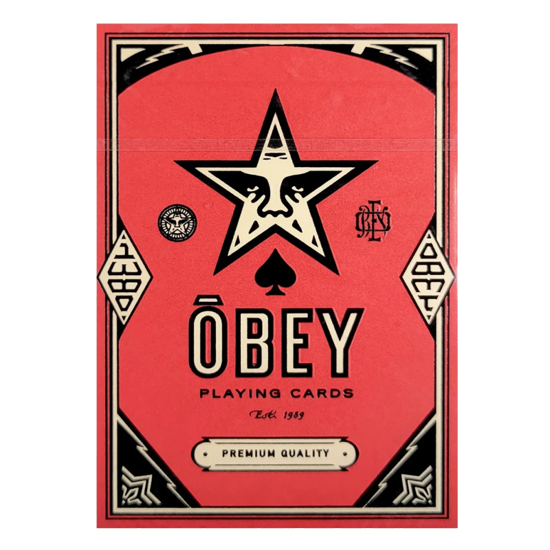 Boite de Jeu de 54 cartes - Theory11 - Obey Rouge
