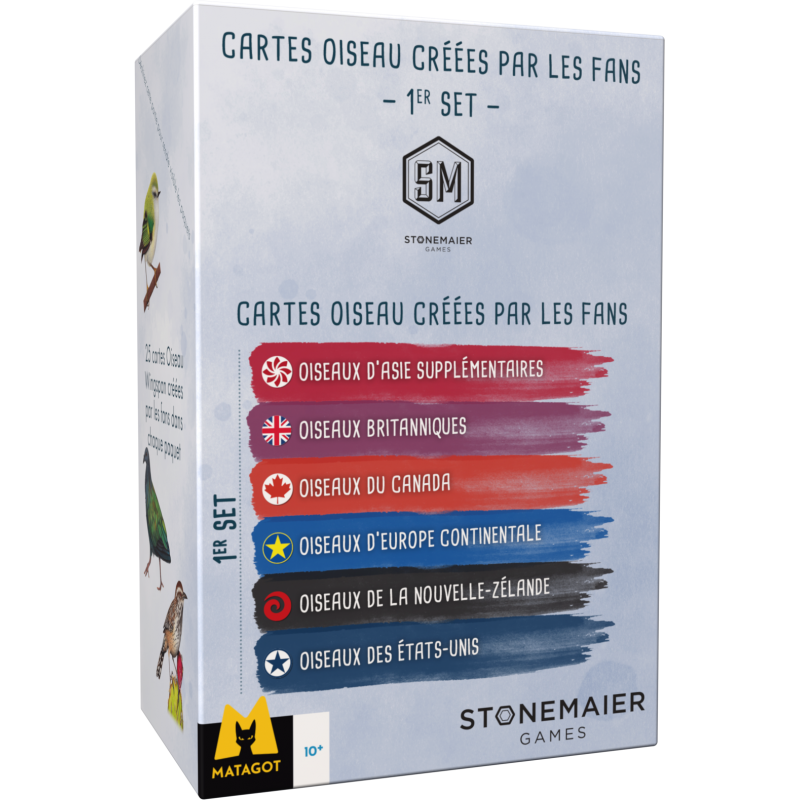 Boite de Wingspan - Cartes oiseau créées par les fans - 1er Set