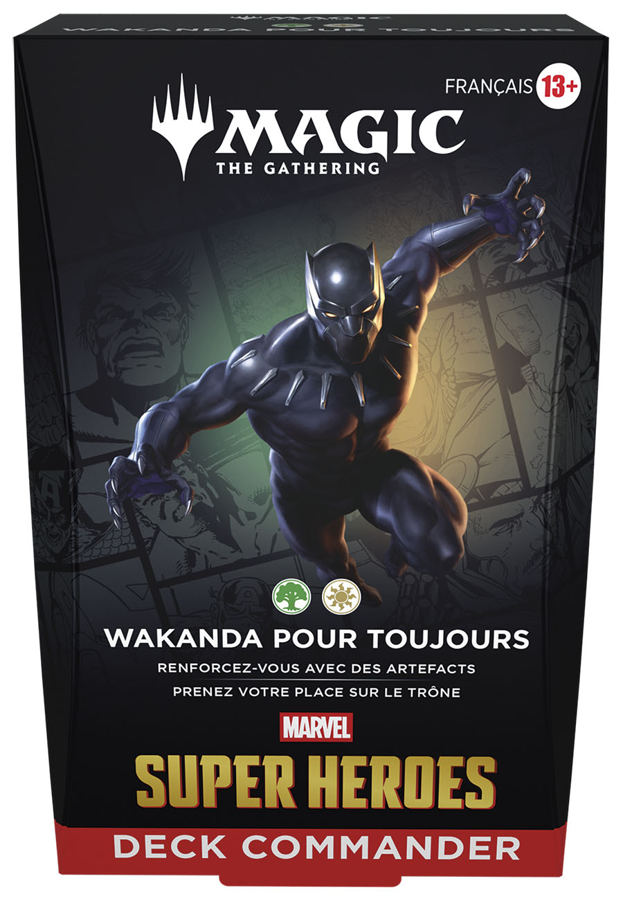 Boite de Deck Commander Magic: The Gathering - MSH : Marvel Super Heroes - Wakanda Pour Toujours