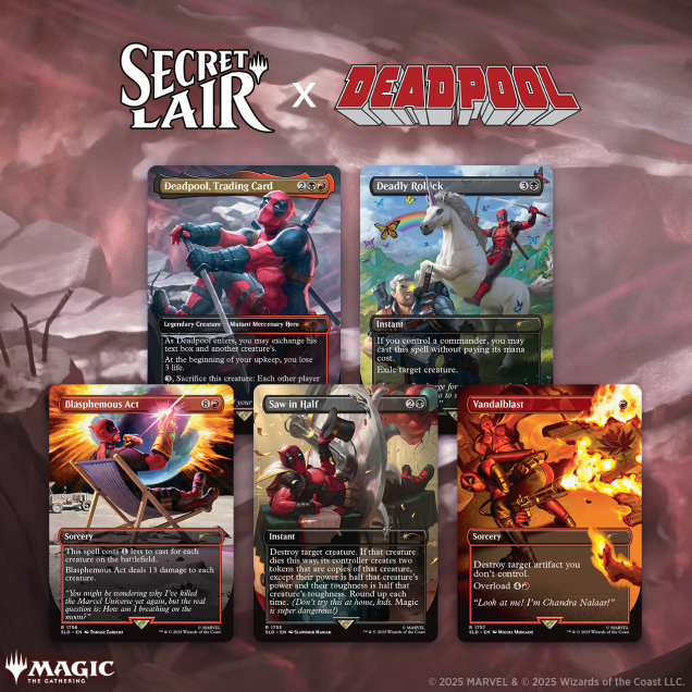 Boite de Secret Lair Magic: The Gathering - SLD : Secret Lair x Marvel's Deadpool (non foil)