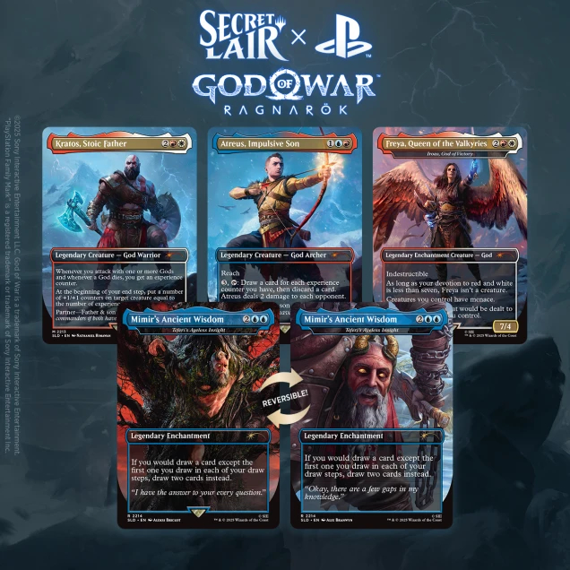 Boite de Secret Lair Magic: The Gathering - SLD : Secret Lair x God of War: Norse (non foil)