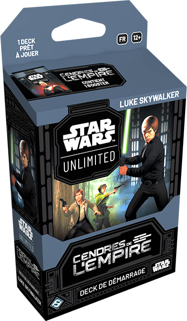 Boite de Deck de démarrage Star Wars: Unlimited - ASH : Cendres de l'Empire - Luke Skywalker