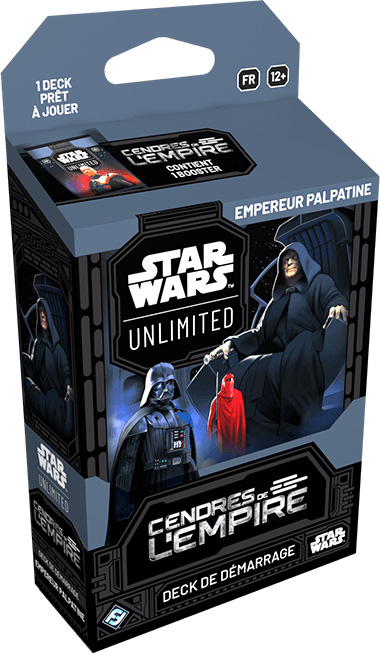 Boite de Deck de démarrage Star Wars: Unlimited - ASH : Cendres de l'Empire - Empereur Palpatine