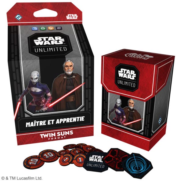 Boite de Deck Twin Suns Star Wars: Unlimited - Maître Et Apprentie