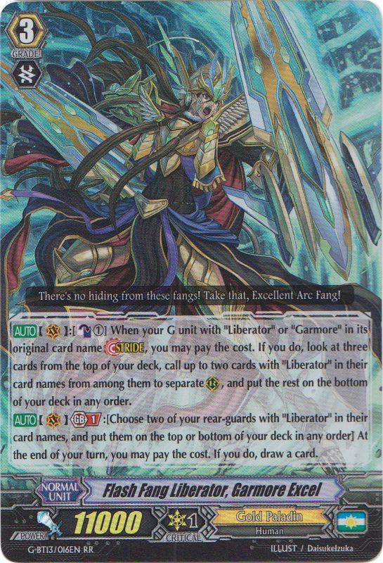 Flash Fang Liberator, Garmore Excel